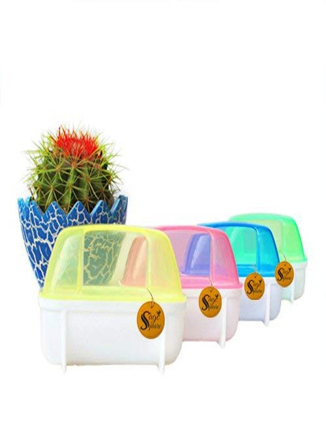 سايج سكوير حوض استحمام مربع من سيج، يُستخدم أيضًا كحوض استحمام وحوض فضلات للهامستر/الجرذ القزم/الجربوع/الشنشيلة/الفئران (لون عشوائي) - Image 3